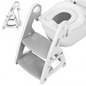 2-in-1 kindertoilettrainer met trap en comfortabele PU-vulling