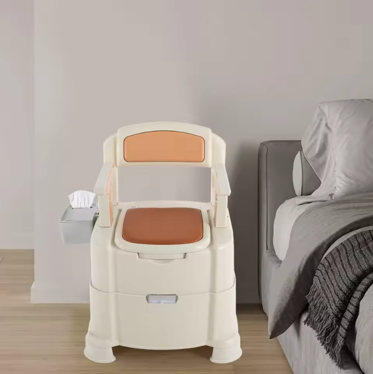 Draagbaar toilet met sensornachtlampje, armleuningen en hoge draagkracht