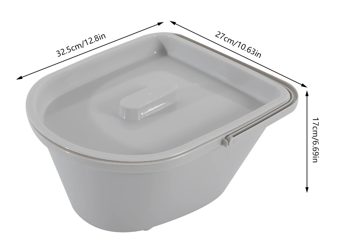 Draagbaar toilet met sensornachtlampje, armleuningen en hoge draagkracht