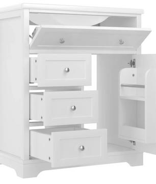 Badkamermeubel met Wastafel en Lades – Staande Badkamerkast 76×46×87 cm