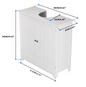 Wand- en Staande Badkamerkast met Dubbele Deuren en Verstelbare Plank