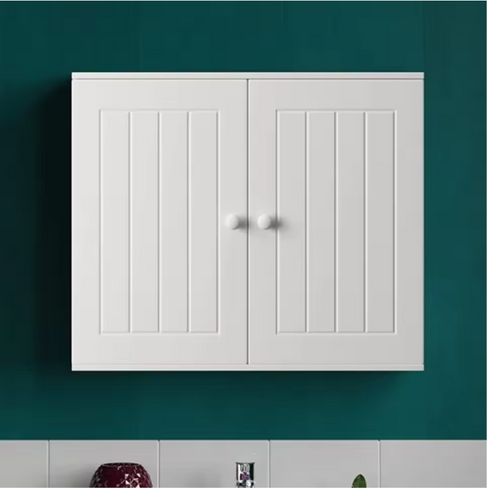 Wand- en Staande Opbergkast met Dubbele Deuren en Verstelbare Plank