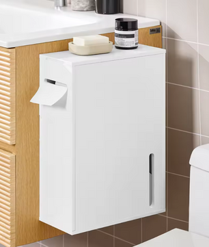Wandgemonteerde Toiletpapierhouder met Opbergruimte – Smalle Wandkast