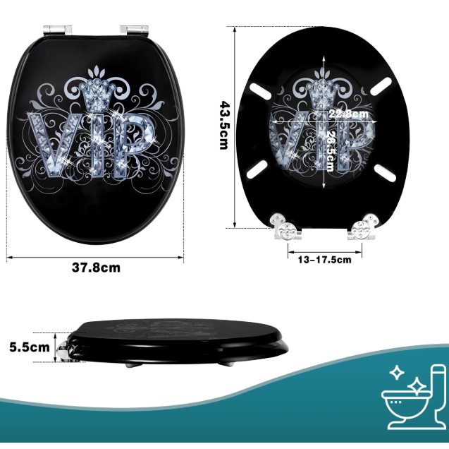 Universele Toiletbril met Soft Close – Antibacterieel MDF