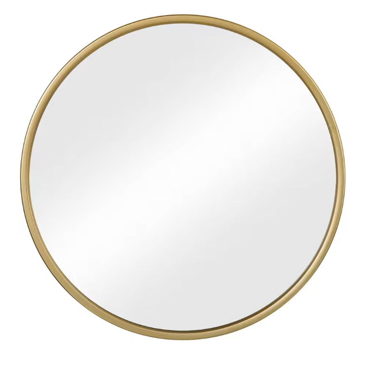 Ronde Wandspiegel met Metalen Frame – Moderne Hangende Spiegel voor Badkamer, Slaapkamer en Hal