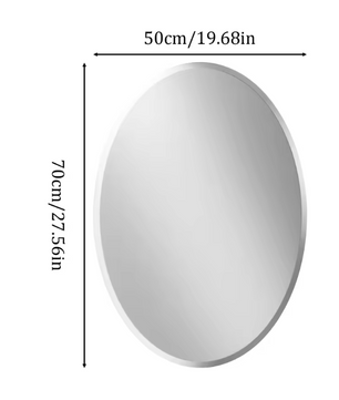 Ovale Wandspiegel zonder Frame – Facetrand Spiegel voor Badkamer, Hal en Woonkamer