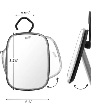 Fogvrije Douche Spiegel – Hangende en Draagbare Scheerspiegel voor Badkamer en Reizen