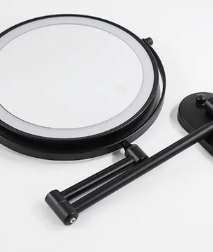 Wandgemonteerde Make-up Spiegel met Verlichting – 10x Vergrotende Badkamerspiegel