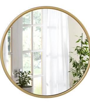 Ronde Wandspiegel met Metalen Frame – Moderne Spiegel voor Badkamer en Interieur