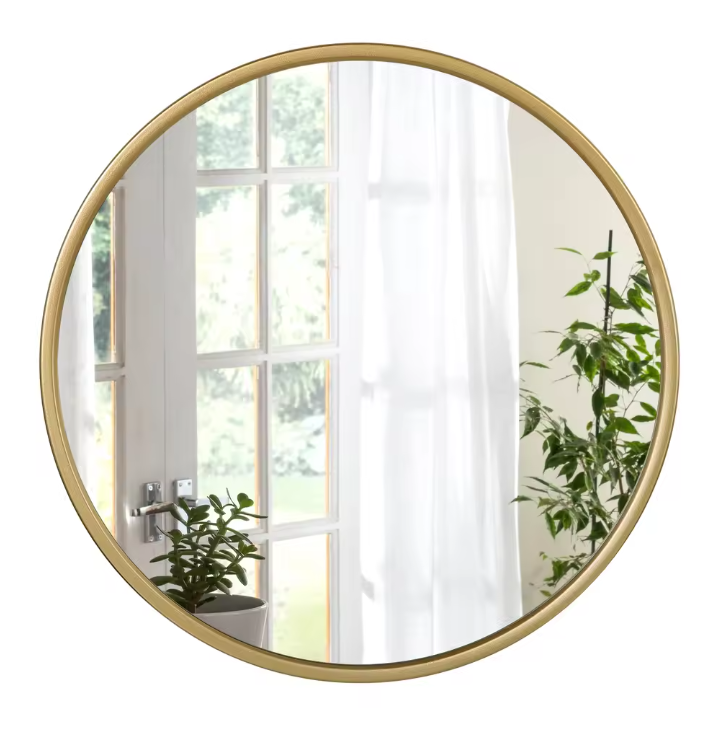 Ronde Wandspiegel met Metalen Frame – Moderne Spiegel voor Badkamer en Interieur