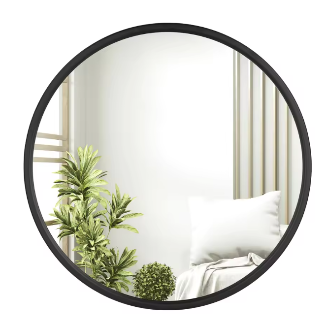 Ronde Wandspiegel met Metalen Frame – Moderne Spiegel voor Badkamer en Interieur