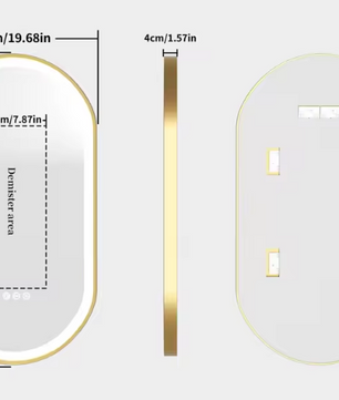 Ovale Badkamerspiegel met LED Verlichting – Anti-condens Make-up Spiegel met Dimbaar Licht