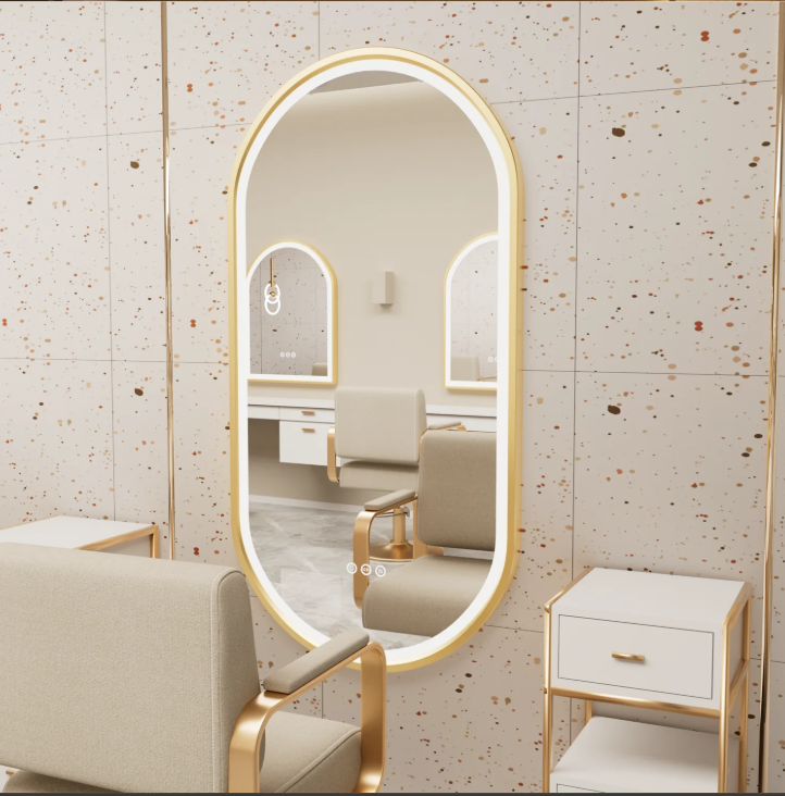 Ovale Badkamerspiegel met LED Verlichting – Anti-condens Make-up Spiegel met Dimbaar Licht