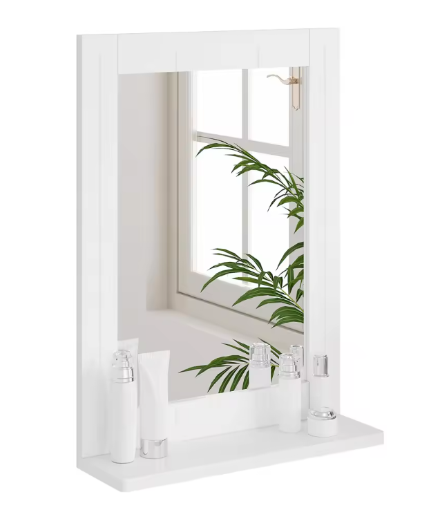 Rechthoekige Wandspiegel met Plank – Moderne Badkamerspiegel 40 × 55 cm