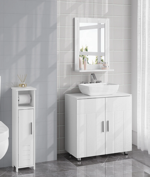 Rechthoekige Wandspiegel met Plank – Moderne Badkamerspiegel 40 × 55 cm