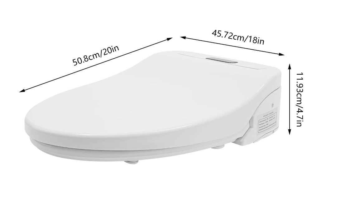 Slimme Bidettoiletbril met Afstandsbediening, Verwarmde Zitting en LED-licht