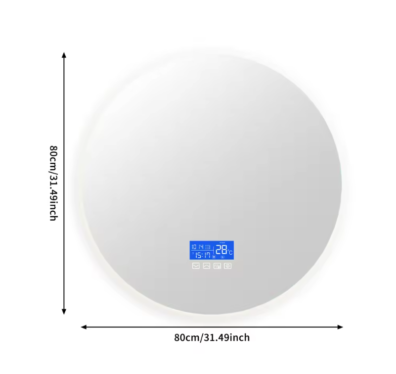Slimme LED Badkamerspiegel met Temperatuurweergave en Ontwaseming