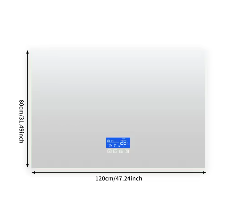 Slimme LED Badkamerspiegel met Temperatuurweergave en Ontwaseming