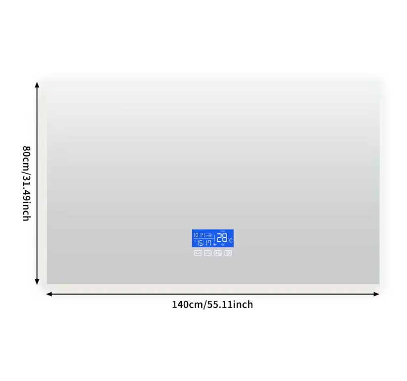 Slimme LED Badkamerspiegel met Temperatuurweergave en Ontwaseming