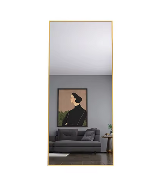 Grote Vloerspiegel 180 × 80 cm met Metalen Frame, Staand of Wandmontage