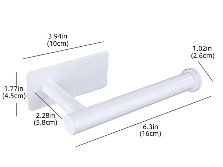 Zelfklevende Papierhouder van RVS – Wandmontage zonder Boren voor Keuken, Badkamer en Toilet