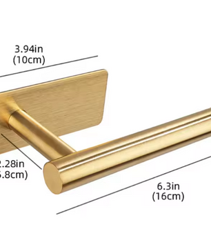 Zelfklevende Papierhouder van RVS – Wandmontage zonder Boren voor Keuken, Badkamer en Toilet