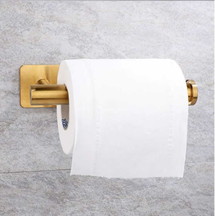 Zelfklevende Papierhouder van RVS – Wandmontage zonder Boren voor Keuken, Badkamer en Toilet