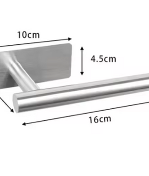 Zelfklevende Toiletrolhouder van RVS – Zwart, Zonder Boren