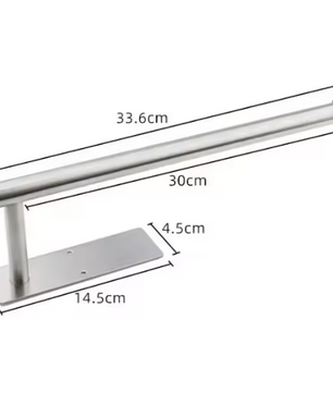 Zelfklevende Toiletrolhouder van RVS – Zwart, Zonder Boren