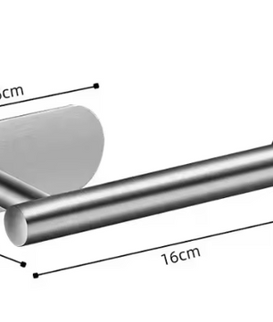 Zelfklevende Toiletrolhouder van RVS – Zwart, Zonder Boren