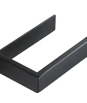 Zelfklevende Toiletpapierhouder van RVS – Mat Zwart, Vierkant