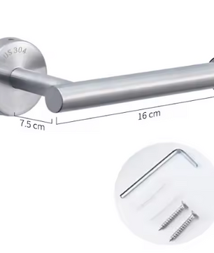 Zelfklevende Toilet- en Keukenrolhouder – Zwart, Wandmontage Zonder Boren