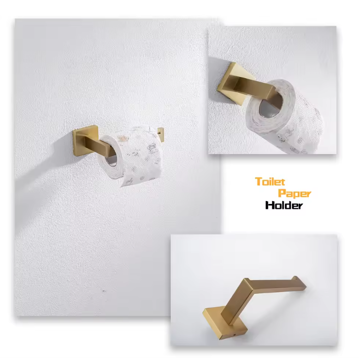 Toiletpapierhouder van RVS met Opbergrek – Wandhouder voor Badkamer en Keuken