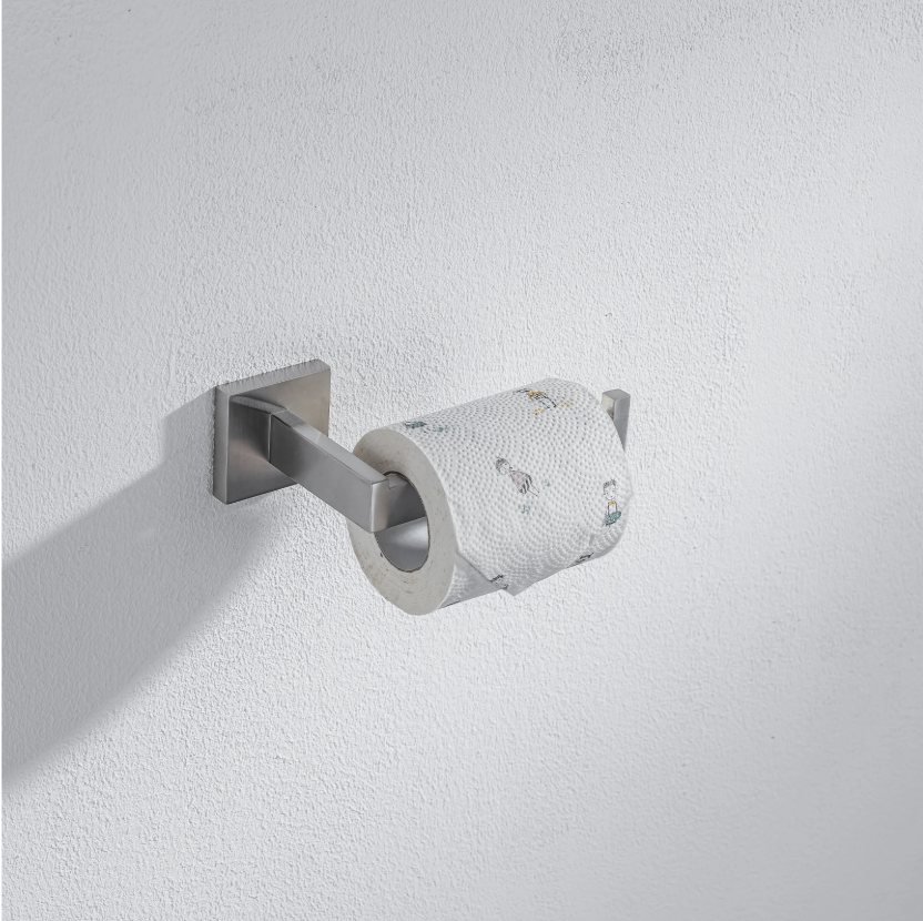 Toiletpapierhouder van RVS met Opbergrek – Wandhouder voor Badkamer en Keuken