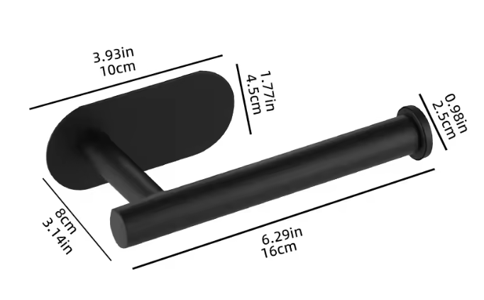 Zelfklevende Toiletpapierhouder van RVS – Waterbestendig en Zonder Boren