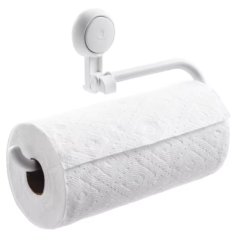 Keukenrolhouder met Zuignap – Zonder Boren, Herbruikbaar en Ruimtebesparend