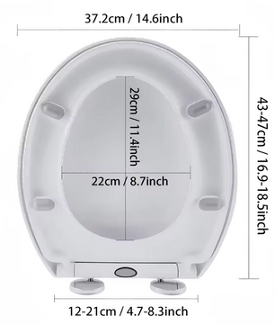 D-Vorm Soft Close Toiletzitting – Antimicrobieel en Quick Release