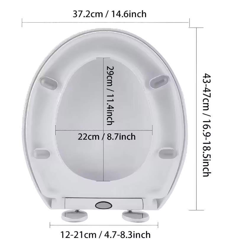 D-Vorm Soft Close Toiletzitting – Antimicrobieel en Quick Release