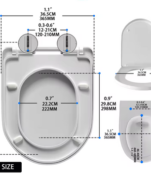 D-Vorm Soft Close Toiletzitting – Antimicrobieel en Quick Release