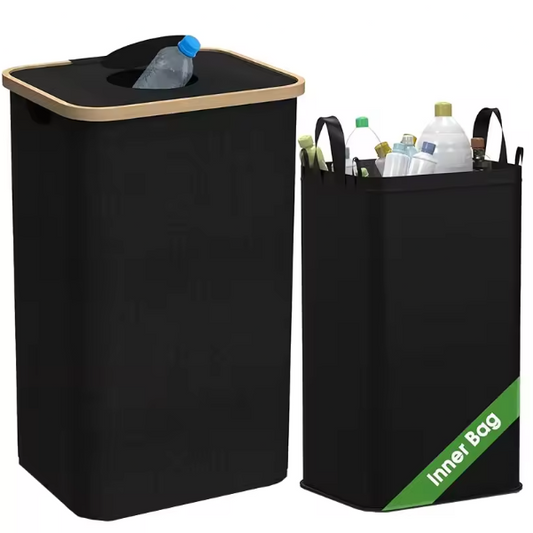 Vouwbare Wasmand en Recyclingbak met Binnenzak voor Huishouden