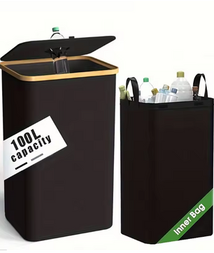 Vouwbare Wasmand en Recyclingbak met Binnenzak voor Huishouden