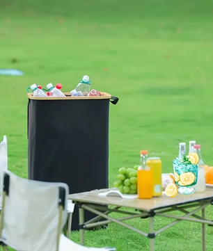 Vouwbare Wasmand en Recyclingbak met Binnenzak voor Huishouden