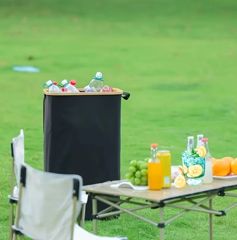 Vouwbare Wasmand en Recyclingbak met Binnenzak voor Huishouden
