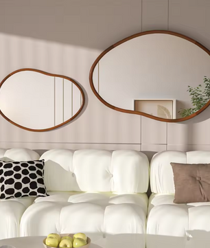 Onregelmatige Houten Decor Spiegel met Ingelijst Frame voor Woonkamer en Slaapkamer