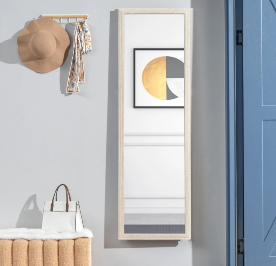 Full-Body Spiegel 160 × 50 cm – Rechthoekig Ingelijst, Multifunctioneel voor Woonkamer en Slaapkamer