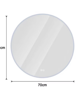 Moderne Ronde LED Spiegel 80 cm – Antikondens, Verstelbare Verlichting voor Badkamer of Slaapkamer