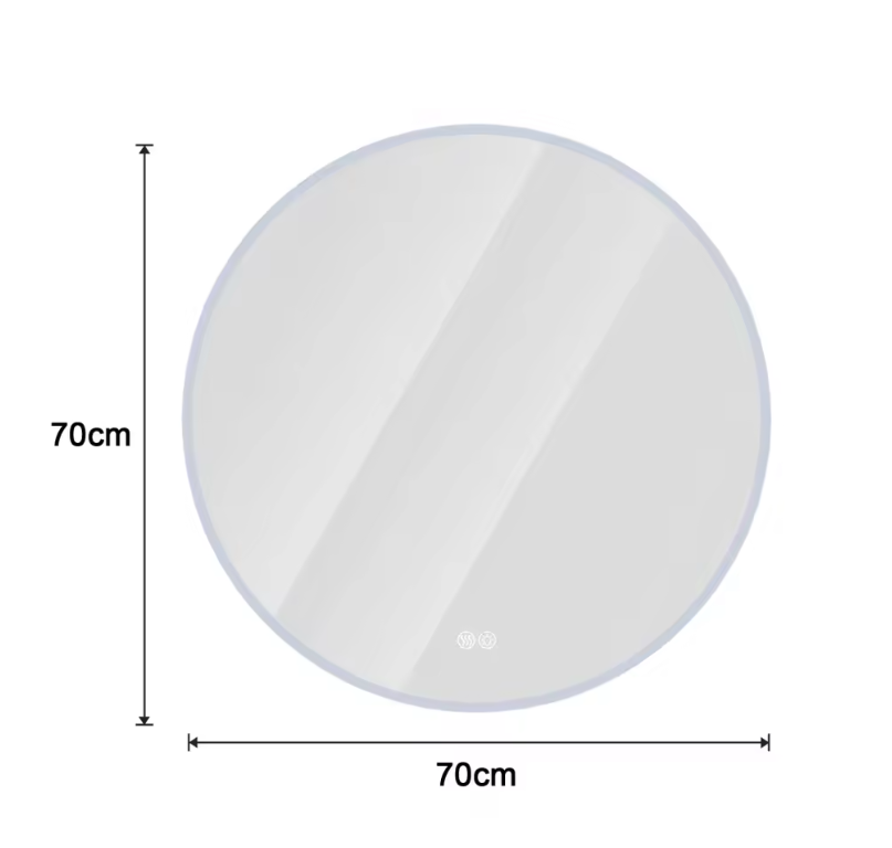 Moderne Ronde LED Spiegel 80 cm – Antikondens, Verstelbare Verlichting voor Badkamer of Slaapkamer