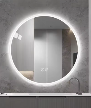 Moderne Ronde LED Spiegel 80 cm – Antikondens, Verstelbare Verlichting voor Badkamer of Slaapkamer