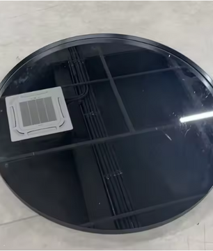 Ronde Wandspiegel met Zwart Geborsteld Metalen Frame – Luxe Badkamer- en Interieurspiegel