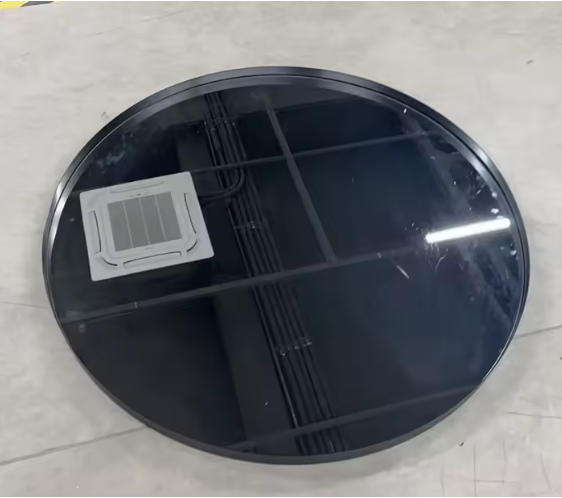 Ronde Wandspiegel met Zwart Geborsteld Metalen Frame – Luxe Badkamer- en Interieurspiegel